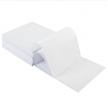 得力（deli）珊瑚海S241-1-1/3S一联三等分 80列撕边 白色电脑打印纸（ 1000页/箱）